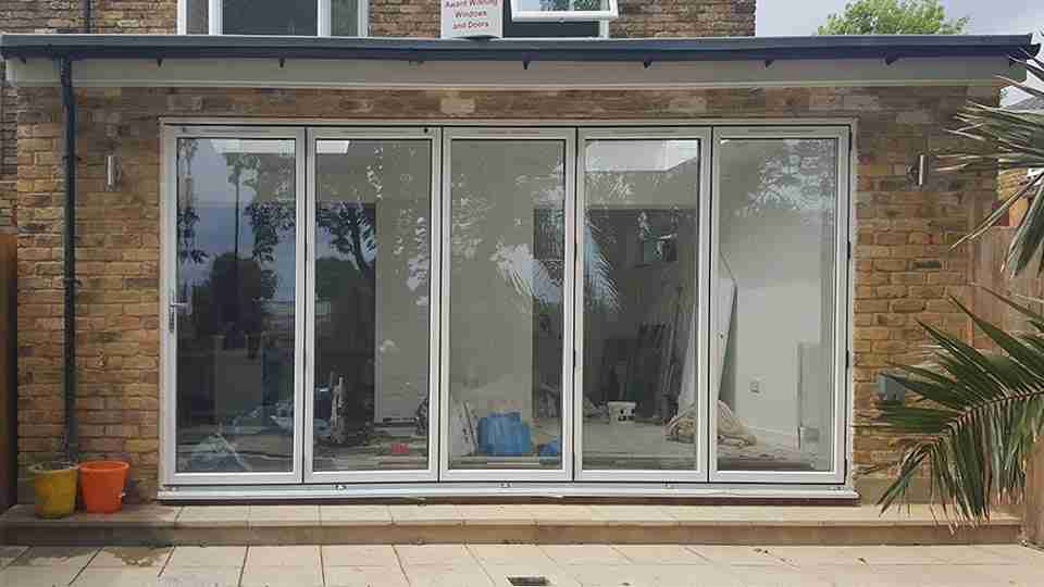Bi-fold doors, patio installation